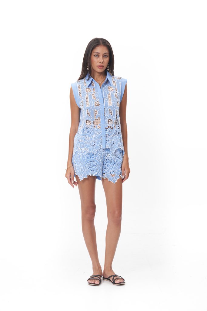 Elysia Lace Shorts The Elysia Lace Shorts showcase delicate floral lace with a comfortable fit and airy feel. Thoughtfully designed for ease and movement, these shorts are ideal for sunlit days, seaside escapes, or relaxed summer moments. Wear them on their own or styled with the Elysia Lace Top for a beautifully coordinated look.