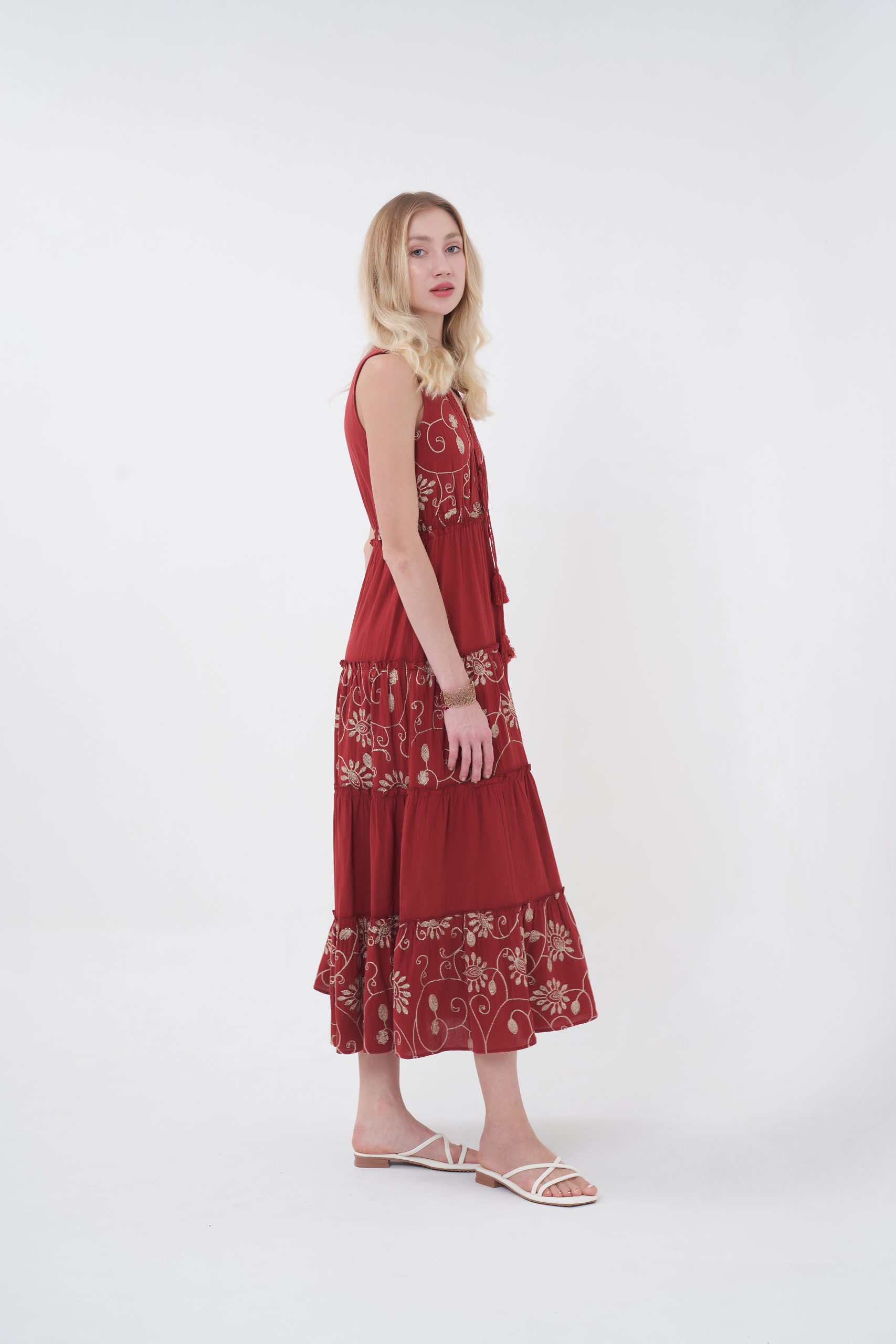 Amelie Maxi Dress (Red) - Image 2