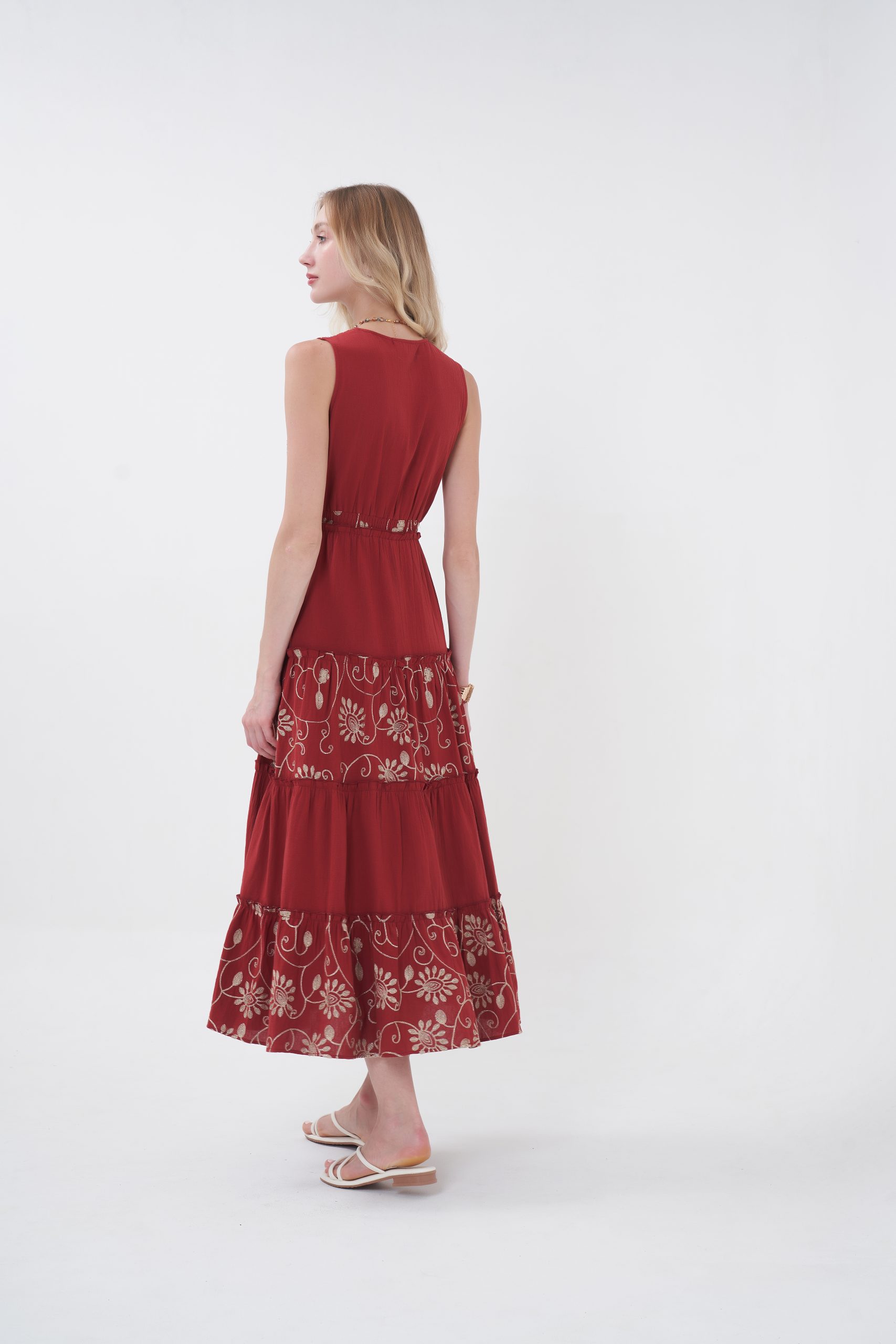 Amelie Maxi Dress (Red) - Image 3