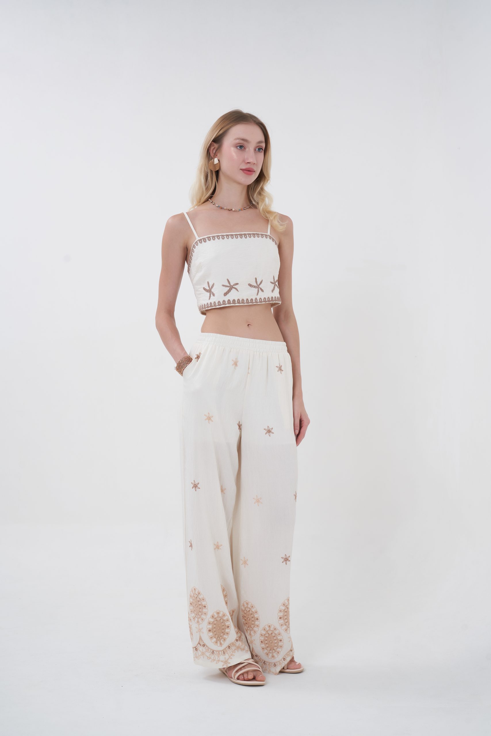 Solene Embroidered Pants - Image 3